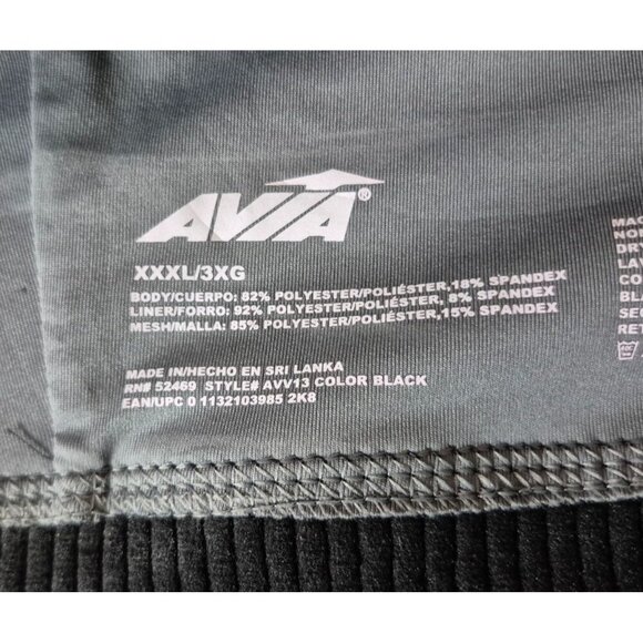 NWT Avia Women Sports Bra Black & Gray Strappy Racerback Removable Pads 3XL XXXL - Picture 8 of 9